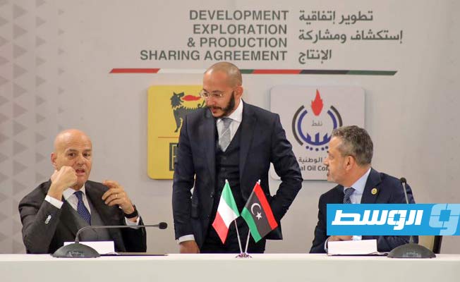 بن قدارة يجتمع مع رئيس «إيني» في طرابلس لتوقيع اتفاق الطاقة