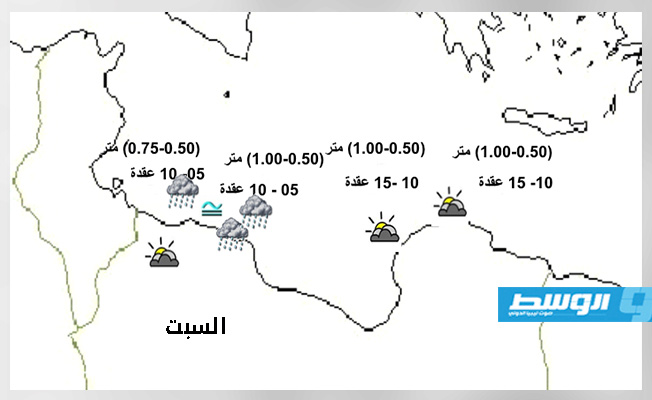 «الأرصاد» يتوقع سقوط أمطار متفرقة على سواحل ليبيا