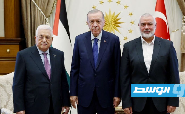 إردوغان يلتقي محمود عباس وإسماعيل هنية في أنقرة