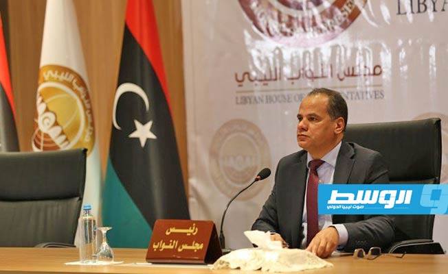 النائب الثاني لرئيس مجلس النواب خلال ترأسه جلسة المجلس في بنغازي. الاثنين 19 أكتوبر 2020. (مجلس النواب)