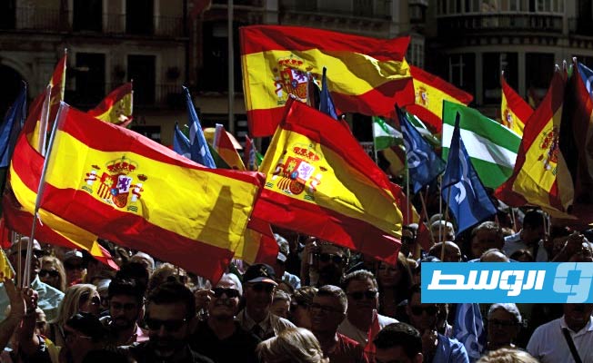 تظاهرات مناهضة لطلب العفو عن انفصاليين كاتالونيين في إسبانيا