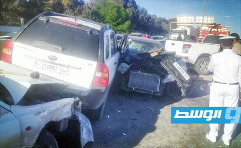 حادث مروري على الطريق السريع في طرابلس, 4 مايو 2020. (مديرية أمن طرابلس)