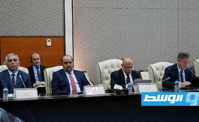 من اجتماع اللجنة العسكرية المشتركة (5+5) مع مجموعة العمل الأمنية المنبثقة عن مؤتمر برلين، بالعاصمة طرابلس، 24 مايو 2023. (حكومتنا)
