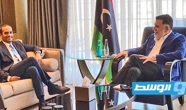 السراج يبحث في اسطنبول مع وزير الخارجية القطري مستجدات الوضع في ليبيا