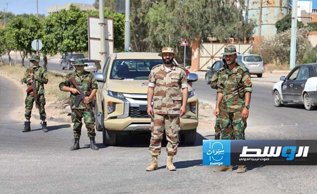 جانب من دوريات القوات البرية التابعة لحكومة الدبيبة في مناطق الجبل الغربي (رئاسة الأركان العامة)