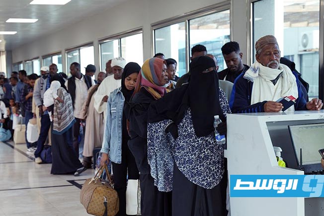 ّGNU Interior Ministry continues to repatriate Sudanese displaced persons via Mitiga Airport
