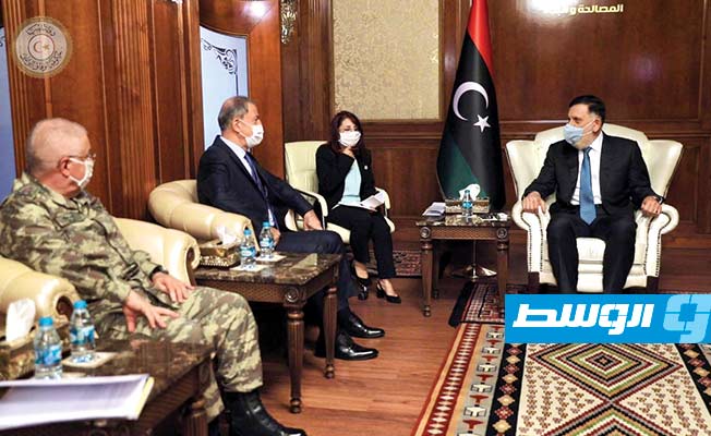 السراج يستقبل وزير الدفاع التركي في طرابلس