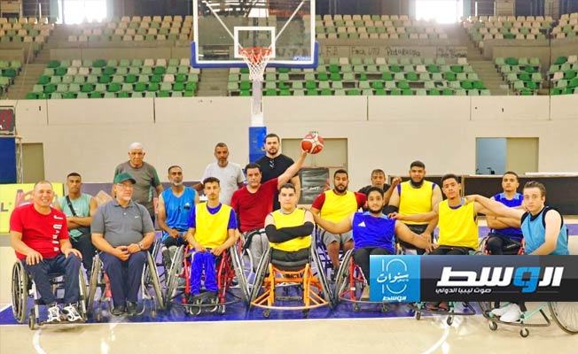 المنتخب الليبي لكرة السلة على الكراسي المتحركة يواصل تدريباته بطرابلس
