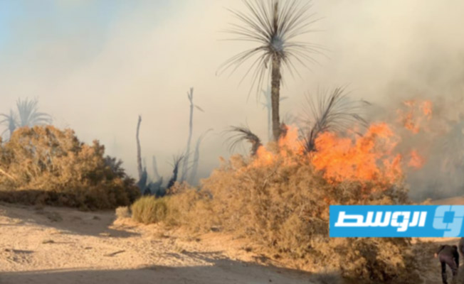 حريق في غابات درج، 22 يناير 2022. (المجلس البلدي درج)