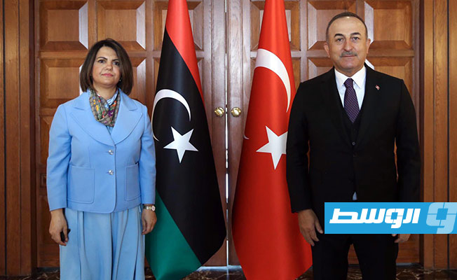 المنقوش وتشاووش أوغلو يبحثان سبل تعزيز الصداقة والتعاون بين ليبيا وتركيا