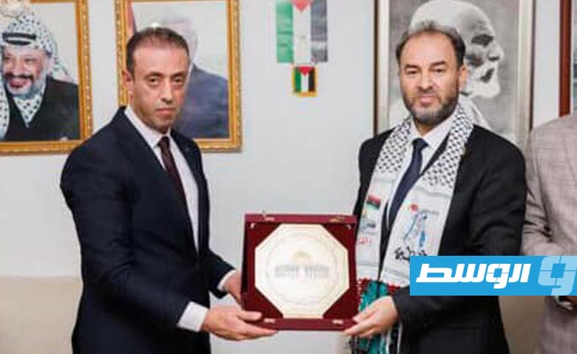 High Council of State delegation visit Embassy of Palestine in Tripoli