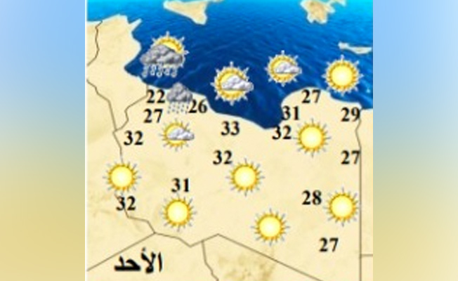 «الأرصاد»: تقلبات جوية على مناطق شمال ليبيا هذا المساء