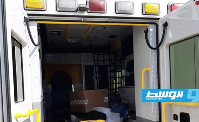 سيارة إسعاف تسلمتها شركة الواحة، 2 مارس 2021. (صفحة الشركة على فيسبوك)