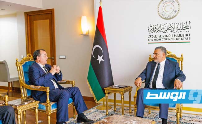 لقاء تكالة في طرابلس مع رئيس الحرس البلدي، 26 سبتمبر 2023. (مجلس الدولة)