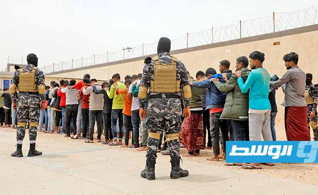 المهاجرون المضبوطون في مصراتة، الثلاثاء 6 يونيو 2023 (إدارة المهام الخاصة)
