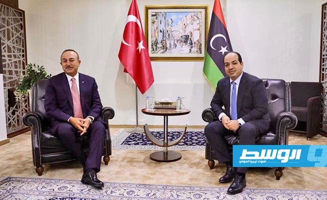 معيتيق وبومطاري يجتمعان مع وزيري الخارجية والمالية التركيين في طرابلس