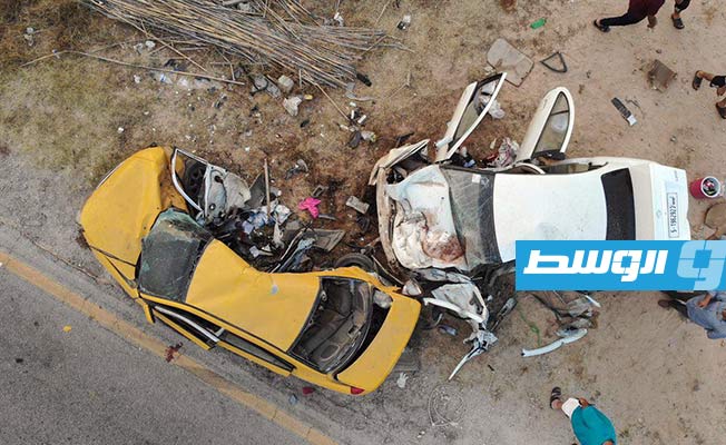وفاة 7 مواطنين بحادث مروع على الطريق الساحلي زوارة رأس اجدير