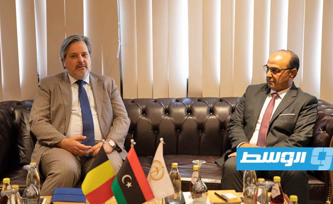 بوجواري يطلع السفير البلجيكي على صعوبات إعادة الإعمار في بنغازي