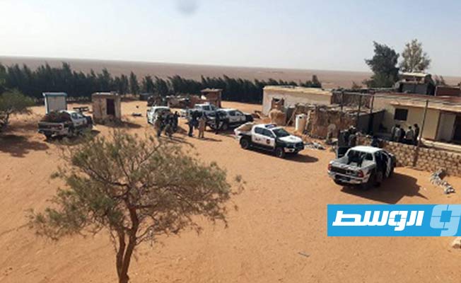 جانب من الدوريات الأمنية لتأمين الحدود الليبية الغربية، الأحد 26 نوفمبر 2023 (وزارة الداخلية)