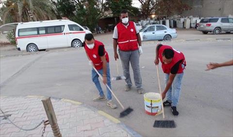 «الهلال الأحمر» يـطـلـق حمــلة نظافة تطوعية في جالو