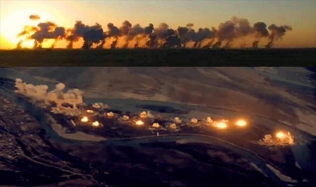 طيران التحالف الدولي يلقي 36 طنًّا من القنابل على «جزيرة داعش» بالعراق (فيديو)