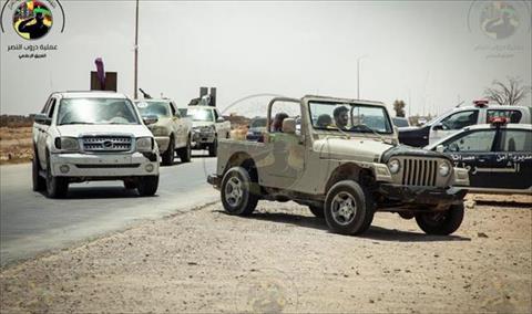وصول تعزيزات عسكرية لقوات حكومة الوفاق قرب سرت, 18 يوليو 2020. (غرفة عمليات تأمين وحماية سرت و الجفرة)