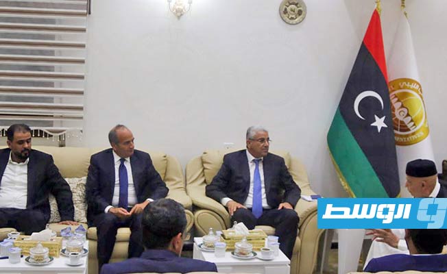 جانب من لقاء فتحي باشاغا ونائبيه مع المستشار عقيلة صالح، الأربعاء 21 سبتمبر 2022 (مجلس النواب)
