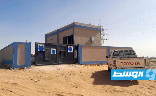 محطة تحويل الكهرباء في منطقة الزوية بوادي الشاطئ، 26 نوفمبر 2023. (شركة الكهرباء)