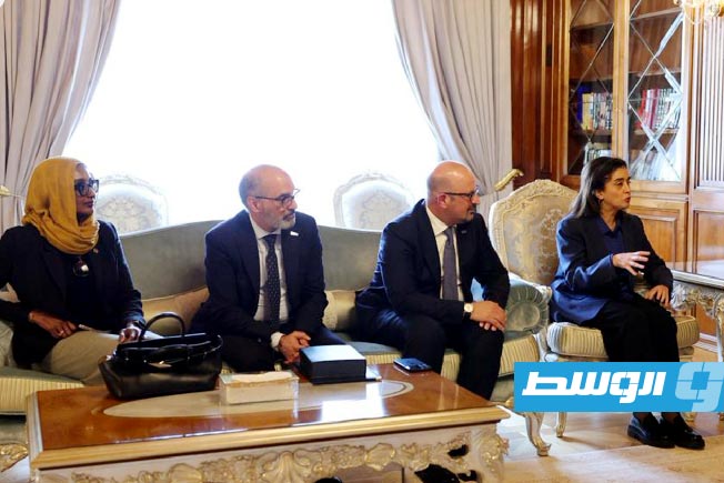 World Health Organization presents an award to Dabaiba to mark Libya's elimination of trachoma