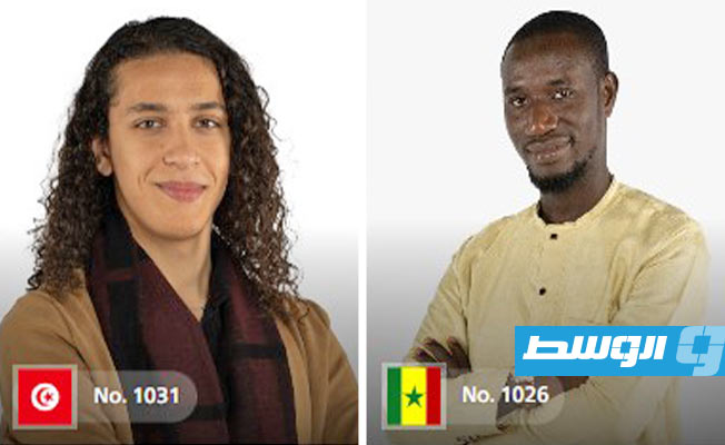 المتسابقان إبراهيم توري من السنغال، وزكريا عيساوي من تونس (موقع المسابقة)
