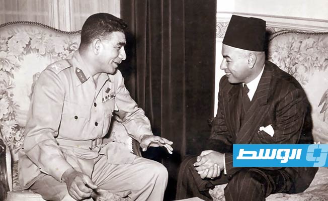 الوزير على ابراهيم الجربي مع الرئيس محمد نجيب