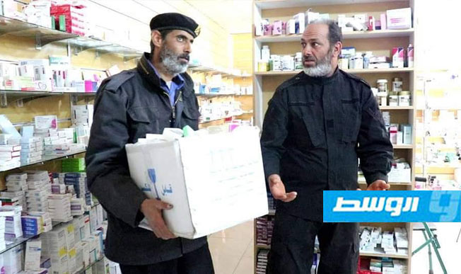 ضبط أدوية منتهية الصلاحية خلال حملة تفتيشية للحرس البلدي في بني وليد ر