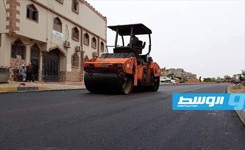 عمليات رصف الطرق في بلدية بنغازي, 1 يونيو 2019, (بلدية بنغازي)