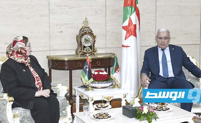 لقاء رئيس المجلس الشعبي الوطني إبراهيم بوغالي مع الطرمال في الجزائر، الأحد 24 سبتمبر 2023. (المجلس الشعبي الوطني)