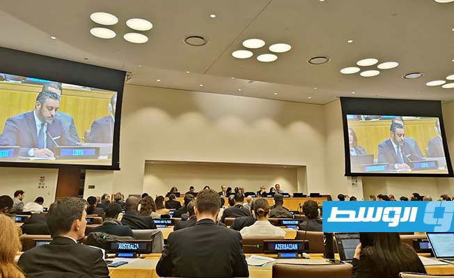 السني يلقي كلمة نيابة عن المجموعة العربية والإسلامية في الجمعية العمومية للأمم المتحدة، 17 نوفمبر 2023. (الأمم المتحدة)