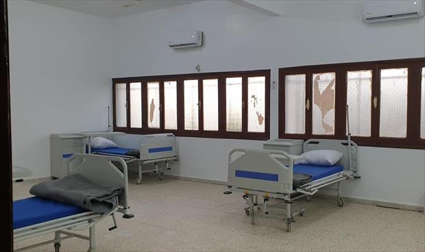 مركز العزل المخصص لمصابي فيروس «كورونا» في الكفرة، 24 يوليو 2020. (اللجنة الرئيسية لمكافحة كورونا ببلدية الكفرة)