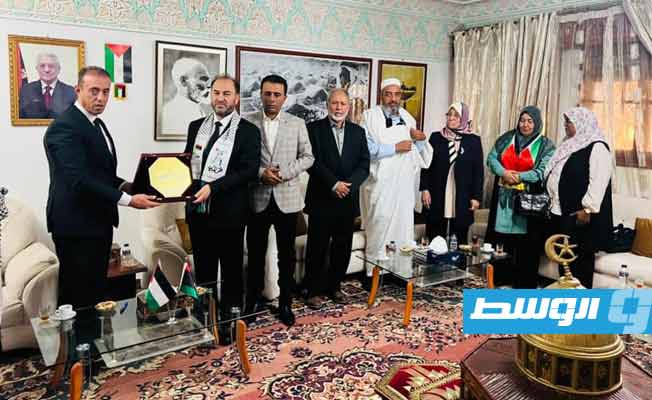 High Council of State delegation visit Embassy of Palestine in Tripoli