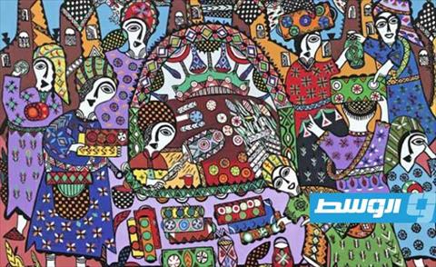 الفنانة فاطمة حسن مبدعة رسم «الكنداكات»