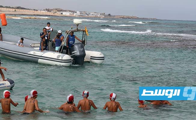 بطولة ليبيا للمياه المفتوحة. (تصوير - محمد قجام)