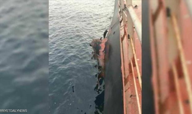 انفجار في سفينة تركية محملة بالقمح في طريقها إلى اليمن