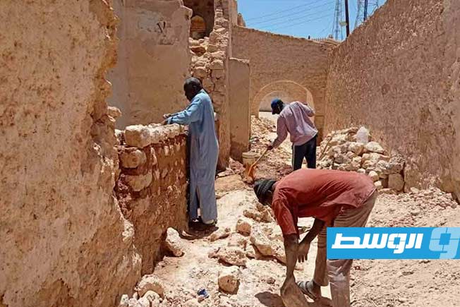 Maintenance and restoration work continues in the ancient city of Hun