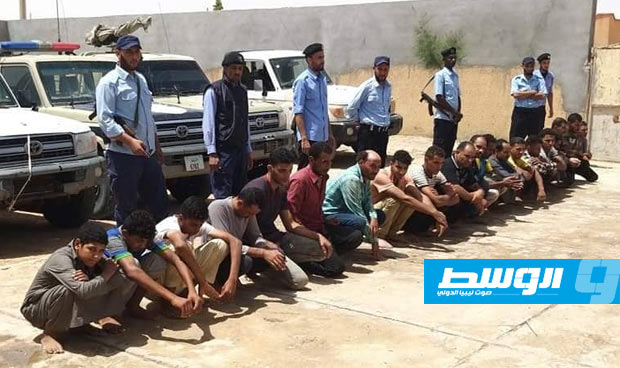 القبض على 20 مهاجرًا مصريًّا بمنطقة البيضان جنوب أجدابيا