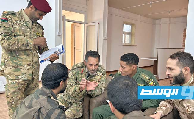 العناصر المشاركة في الدورة التدريبية من قوة مكافحة الإرهاب بالخمس. (اللجنة الدولية للصليب الأحمر في ليبيا)