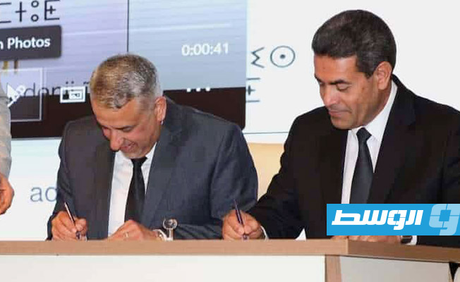 جانب من إطلاق أول طابع بريد خاص بالمرأة الليبية، 26 مايو 2022 (الشركة القابضة للاتصالات)