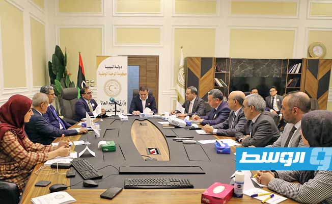 اجتماع الدبيبة مع قيادات التعليم العالي بمقر الوزارة في طرابلس، الخميس 14 فبراير 2022. (حكومة الوحدة الوطنية)