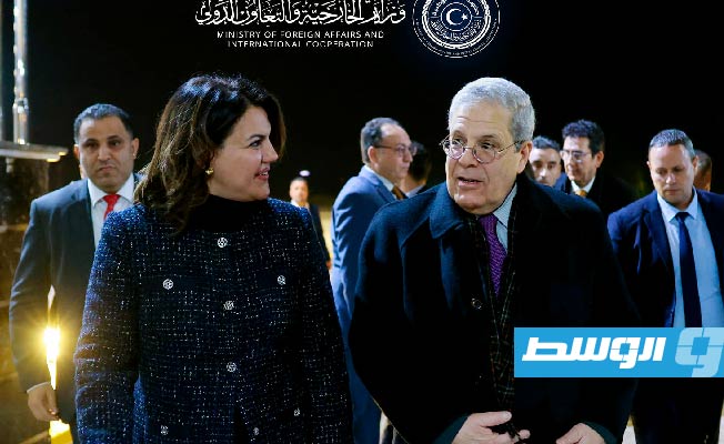 اجتماع المنقوش مع الجرندي في طرابلس، 21 يناير 2023. (وزارة الخارجية)