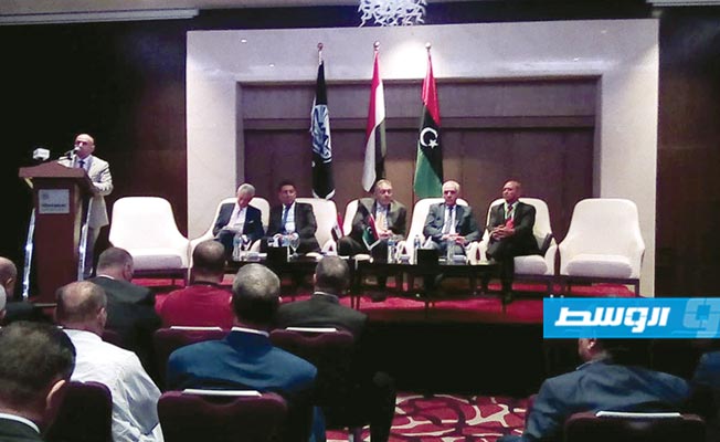 جانب من الاجتماع المشترك لغرف التجارة الليبية والمصرية في القاهرة، 9 أكتوبر 2018 (بوابة الوسط)