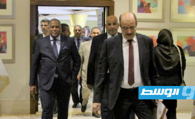 المبروك يفتتح المنتدى المصرفي لتكنولوجيا الأعمال في طرابلس، 3 ديسمبر 2022. (وزارة المالية)