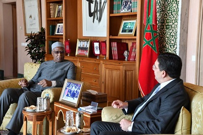 جانب من لقاء المبعوث الأممي عبدالله باتيلي ووزير الخارجية المغربي ناصر بوريطة، الإثنين 30 يونيو 2023 (حساب باتيلي على تويتر)