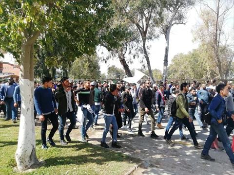وقفةاحتجاجية لطلاب جامعة طرابلس